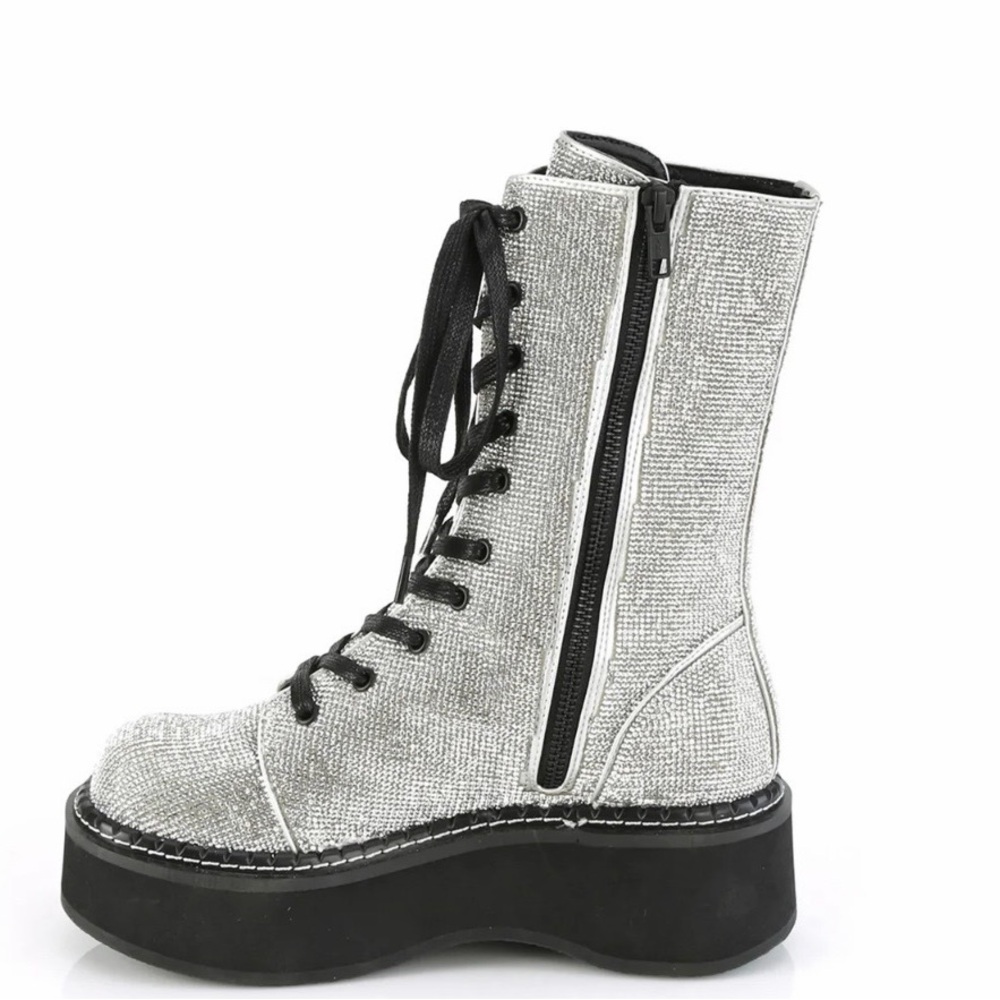 Demonia Emily-362 Platform Calf High Boots - Picture 2 of 5